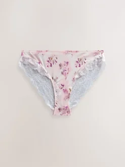 Onderbroeken*Next Plum Purple/Floral Print - Onderbroek met hoge pijpen 2 Pak