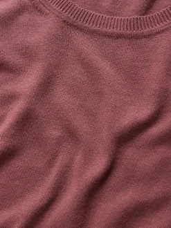 Tops En T-Shirts|The Set - fijngebreide T-shirts Plum/Donkerroze/Bruin