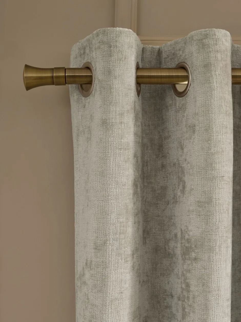 Gordijnen|Gordijnen|Next Plush Chenille Eyelet Curtains Natuurlijk