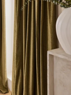 Gordijnen|Gordijnen|Next Plush Chenille Pencil Pleat Lined Curtains