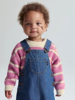 Tuinbroeken|Jumpsuits En Playsuits|Polarn O. Pyret Cotton Denim Dungaree Dress
