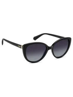 Zonnebril*Polaroid Cat Eye Black Sunglasses With Jewel Embellishment