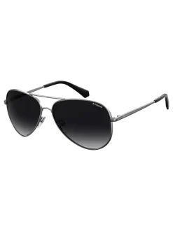 Zonnebril|Polaroid Monochrome Pilot Black Sunglasses