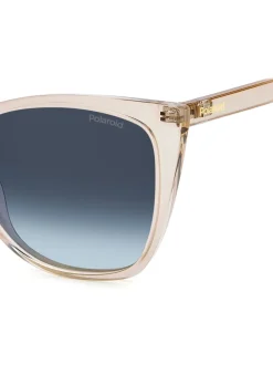 Zonnebril|Polaroid Nude Rectangular Sunglasses