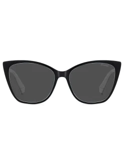 Zonnebril|Polaroid Rectangular Black Sunglasses