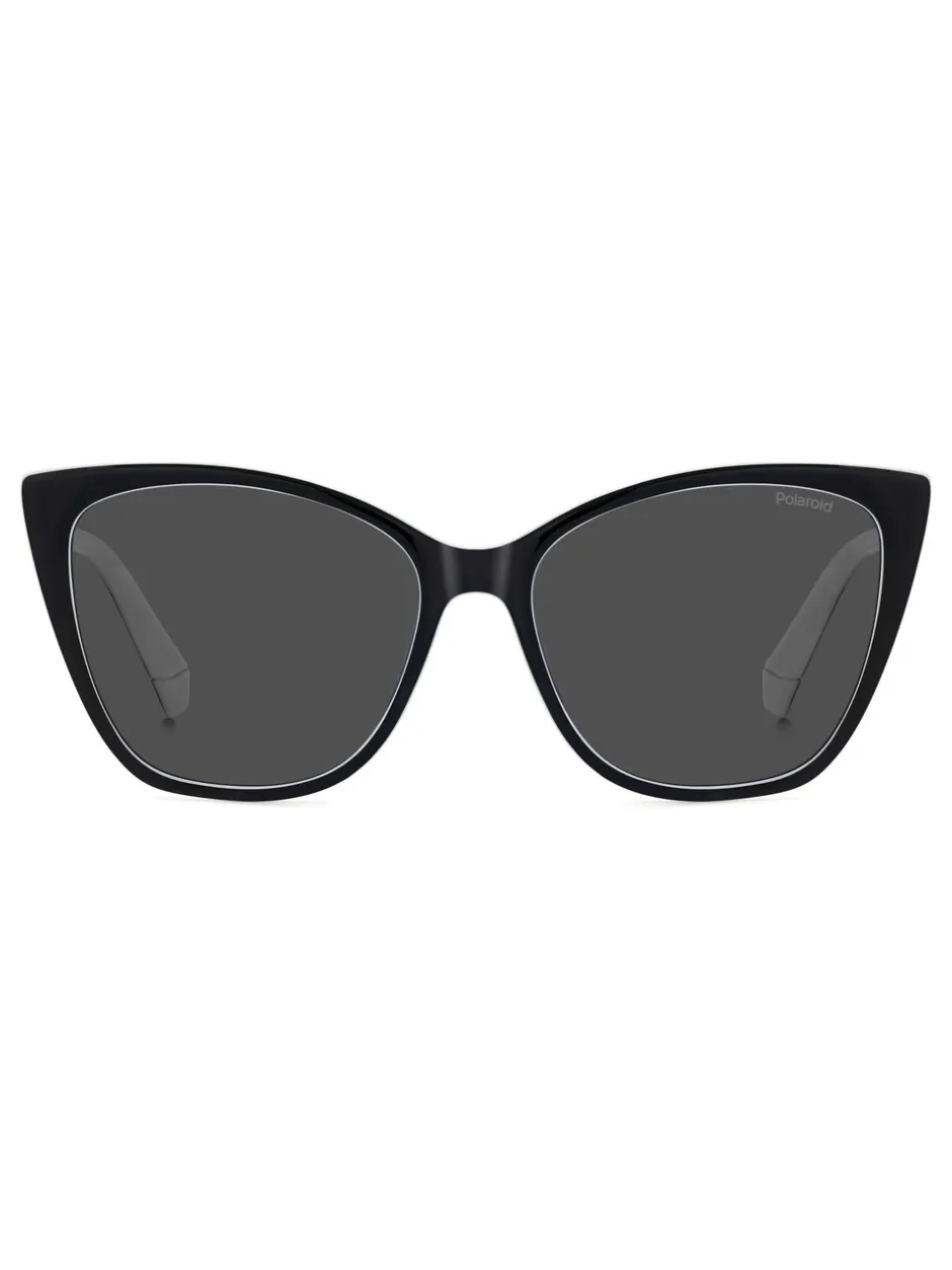 Zonnebril|Polaroid Rectangular Black Sunglasses