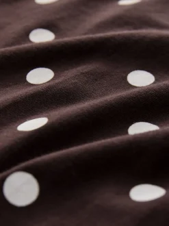 Jurken|Next - Midi-jurk Polka Dot Chocolate Brown