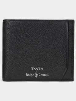 Portemonnees|Polo Ralph Lauren Pebble Leather Billfold Logo Wallet