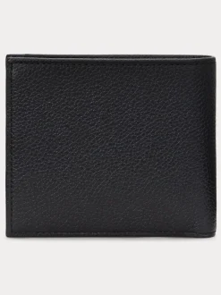 Portemonnees|Polo Ralph Lauren Pebble Leather Billfold Logo Wallet