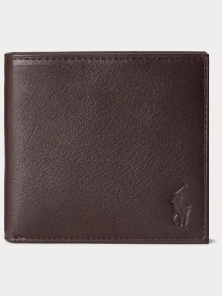 Portemonnees*Polo Ralph Lauren Pebbled Leather Billfold Wallet