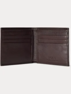 Portemonnees*Polo Ralph Lauren Pebbled Leather Billfold Wallet
