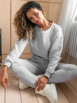 Pyjama's|Loungewear*Pour Moi - Doorgestikte loungepyjama