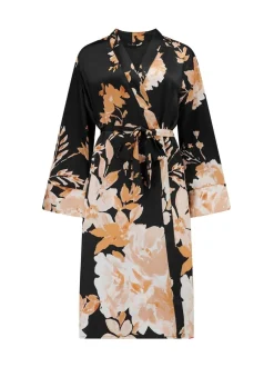 Badjassen|Pour Moi Dusk Printed Satin Midi Dressing Gown