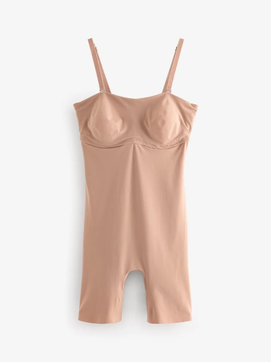 Shapewear|Next - DD+ minimaliserende buikcorrigerend ondergoed met bandeau en pijpjes Praline nude