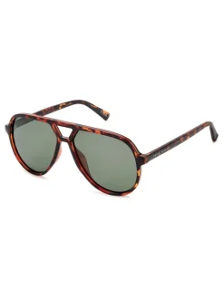 Zonnebril|Prive Revaux Oversized Pilot Sunglasses in Havana