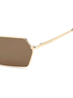 Zonnebril*Prive Revaux Rectangular Geometrical Sunglasses in Gold and Havana