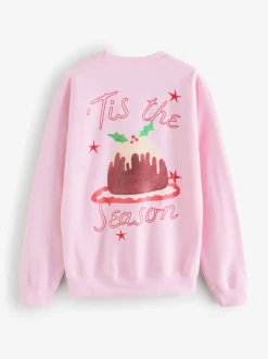Hoody's En Sweatshirts|Proper Good Christmas Tis The Season Back Graphic Sweatshirt