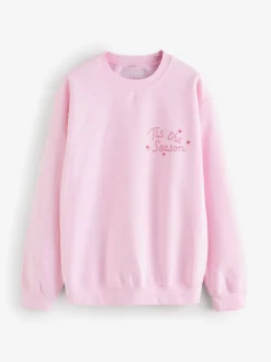 Hoody's En Sweatshirts|Proper Good Christmas Tis The Season Back Graphic Sweatshirt