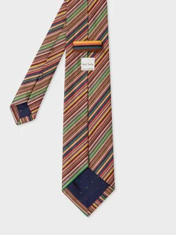 Stropdassen En Pochets|PS Paul Smith Signature Stripe 8cm Silk Tie
