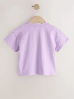 Tops|Tops*Next - Short Sleeve Embroidered T-Shirt (3mths-7yrs) Purple Lemon