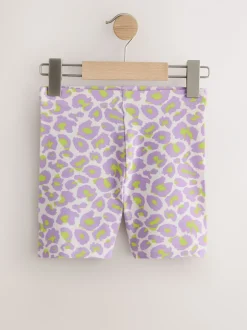 Shorts En Rokken|Next Purple/Pink/Animal - Set van 5 fietsshorts (3-16 jr)