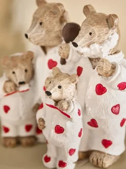 Decoraties*Next Pyjamas Family Bathroom Ornament Bertie Bear Heart