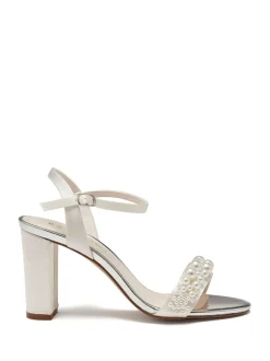 Schoenen Met Hakken|Rainbow Club Clara bruidsschoenen van satijn met bandjes