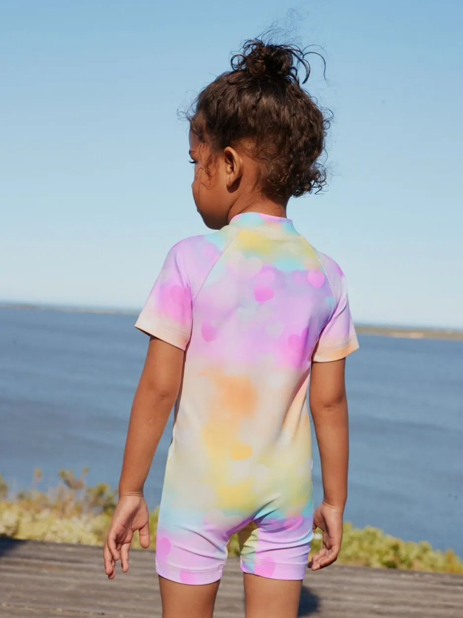 Badkleding|Badkleding*Next Rainbow Ombre Hearts - Zonbeschermend badpak (3 mnd-10 jr)