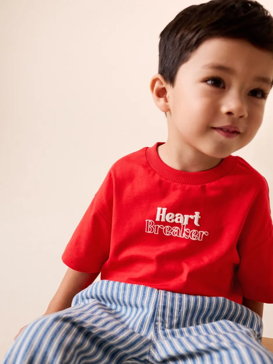 T-Shirts|Tops|Next - Short Sleeve Valentines T-Shirt (3mths-7yrs) Red Heart Breaker