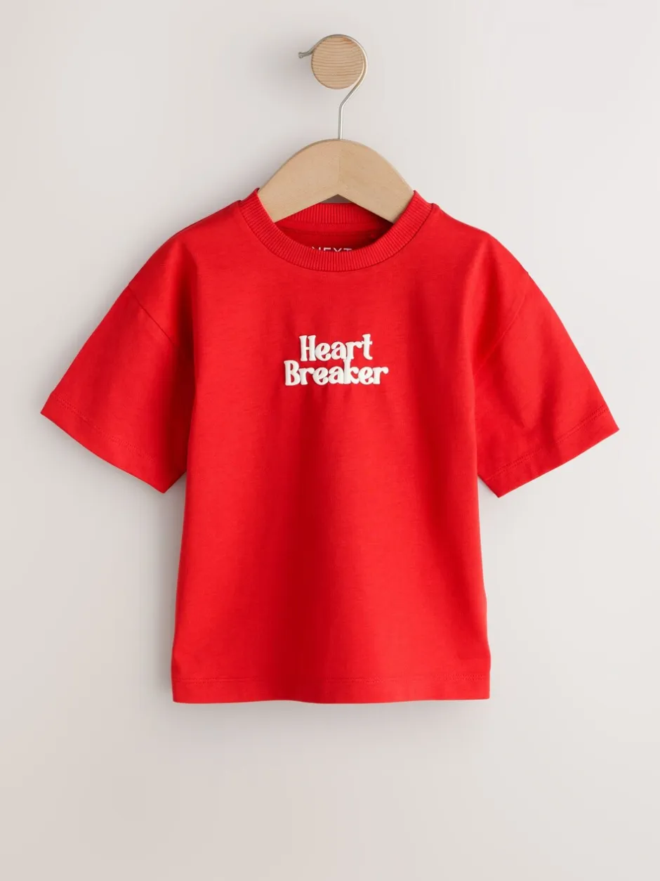 T-Shirts|Tops|Next - Short Sleeve Valentines T-Shirt (3mths-7yrs) Red Heart Breaker
