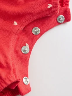 Rompertjes En Tuinbroeken*Next - romperpakje Red Heart Printed Button Through