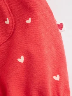 Rompertjes En Tuinbroeken*Next - romperpakje Red Heart Printed Button Through
