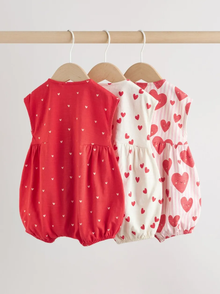Rompertjes En Tuinbroeken*Next - romperpakje Red Heart Printed Button Through