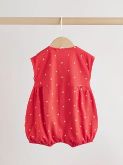 Rompertjes En Tuinbroeken*Next - romperpakje Red Heart Printed Button Through