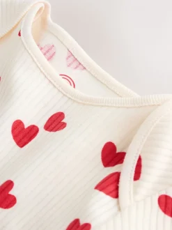 Rompertjes En Hemdjes|Next Red Heart Valentines - Babyrompertjes met lange mouwen