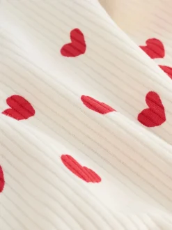 Rompertjes En Hemdjes|Next Red Heart Valentines - Babyrompertjes met lange mouwen