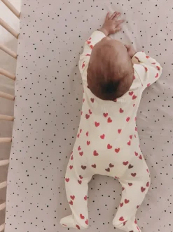 Babypakjes En Babypyjama's*Next Red Heart Valentines - Valentines Two Way Zip Baby Sleepsuit (0-2yrs)