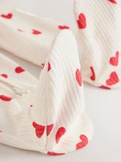 Babypakjes En Babypyjama's*Next Red Heart Valentines - Valentines Two Way Zip Baby Sleepsuit (0-2yrs)