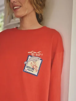 Pyjama's|Loungewear|Next Red Stripe Fish - Tricot pyjama met korte mouwen