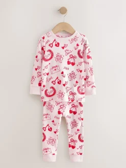 Nachtkleding En Pyjama's|Pyjama's*Next Red/Pink Valentines - Behaaglijke pyjama (9 mnd-12 jr)