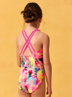 Badkleding|Badkleding|Next Regenboog - Badpak met dubbele bandjes (3-16jr)