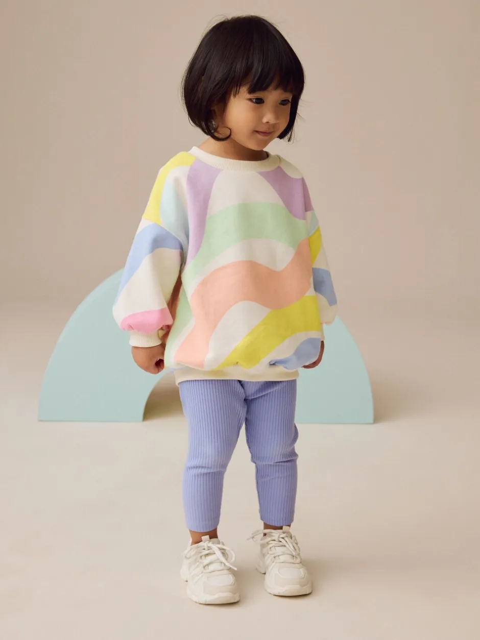 Sets En Combisets|Truien En Breisels*Next - Set met sweatshirt en legging (3 mnd-7 jr) Regenboog
