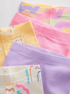 Shorts|Shorts En Rokken*Next Regenboog - Set van 5 geribbelde fietsshorts (3 mnd-7 jr)