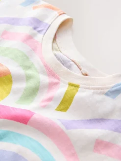 Tops|Tops|Next Regenboog - T-shirt met peplum en korte mouwen (3mnd -7jr)