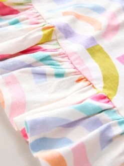 Tops|Tops|Next Regenboog - T-shirt met peplum en korte mouwen (3mnd -7jr)