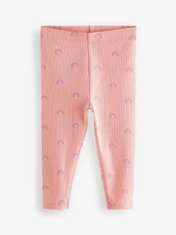 Broeken En Leggings|Next - Verpakking van 5 geribbelde Leggings (3mnd -7jr) Regenboog