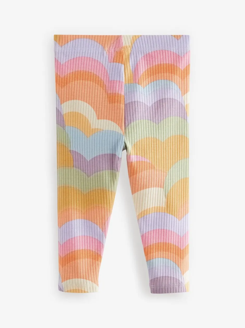 Broeken En Leggings|Next - Verpakking van 5 geribbelde Leggings (3mnd -7jr) Regenboog