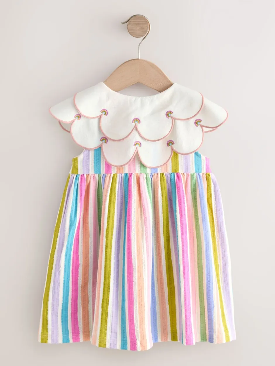 Jurken|Jurken*Next - Zomerjurk met kraag (3mnd -7jr) Regenboog