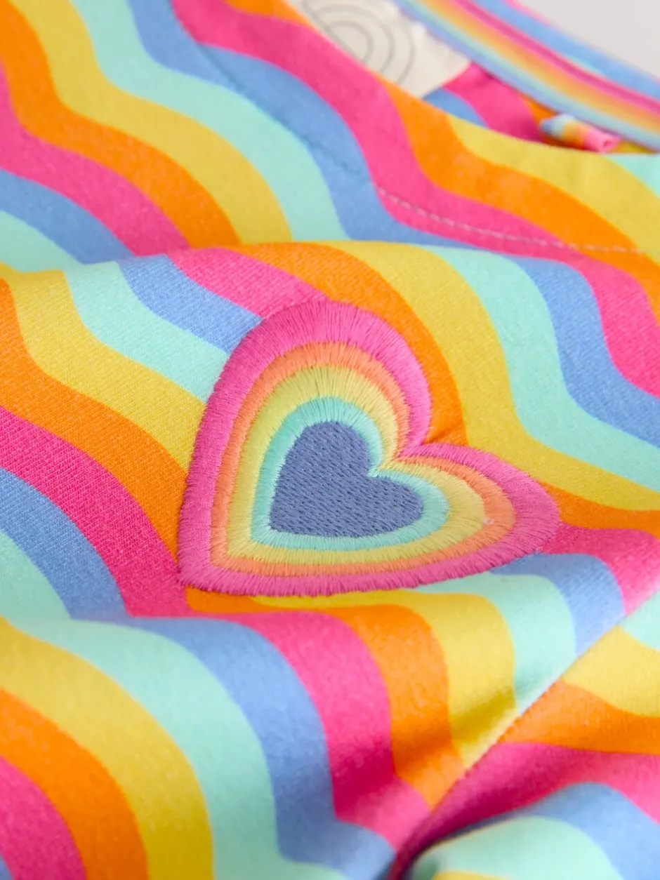 Jurken*Little Bird by Jools Oliver - Skater-jurk met lange mouwen Regenboogkleurig met golven
