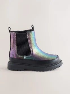 Boots*Next - Wijde Chelsea enkellaars Regenboogprint